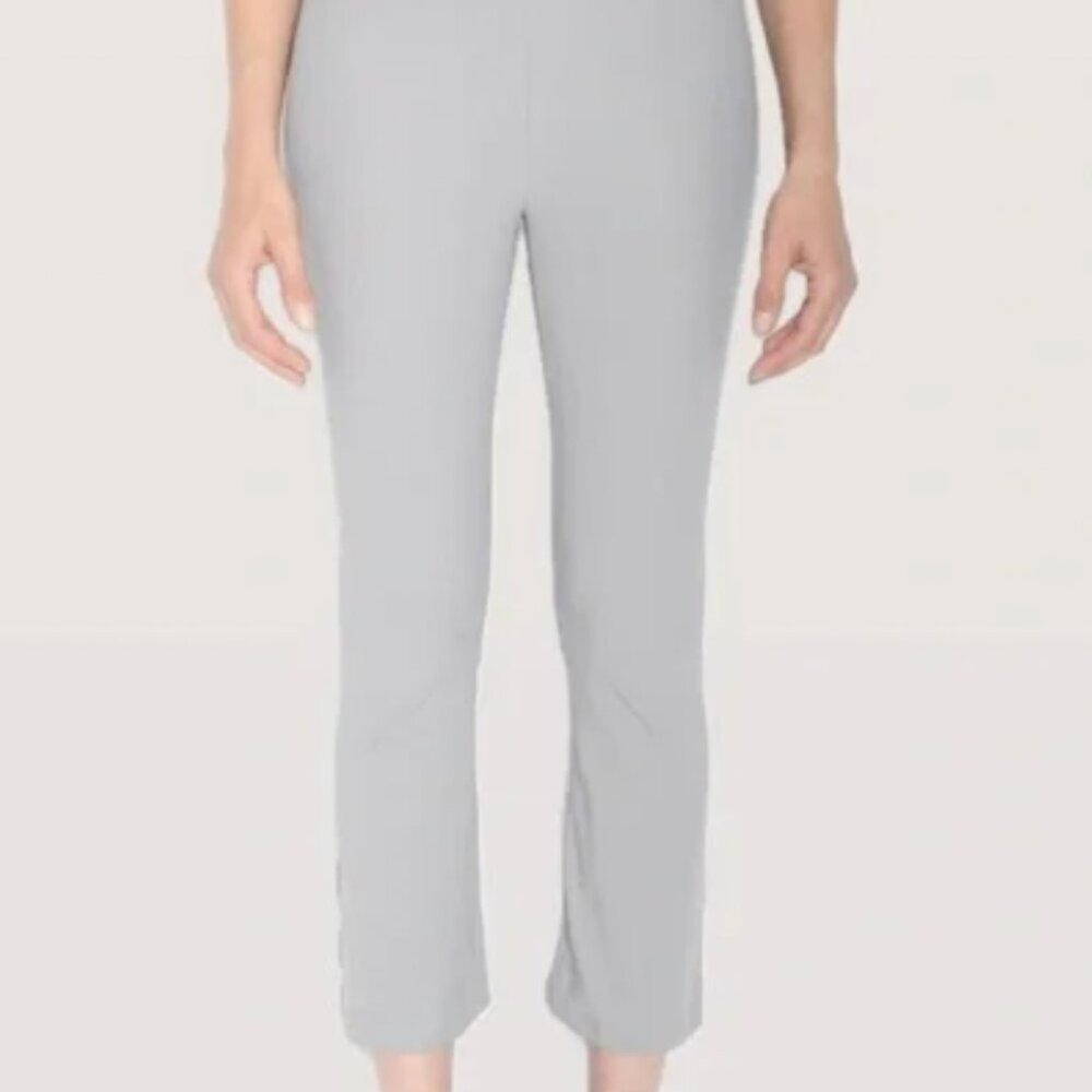 NWT Elaine Kim Elaine Kim Tech Stretch Cropped Flare Leggings - Mita Grey
